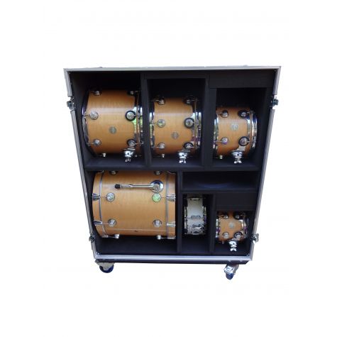 Drum Kit Flight Case with 7 Compartments